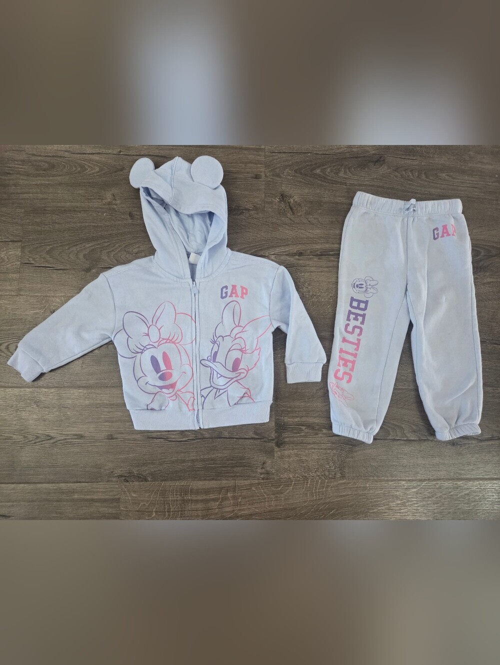 GAP Disney Minnie & Daisy Hoodie Jogger Set - Size 3t